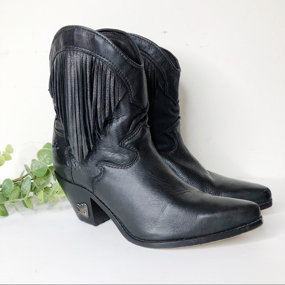 Zodiac Shoes - Vintage Zodiac Fringed Western Cowgirl Boots 8.5